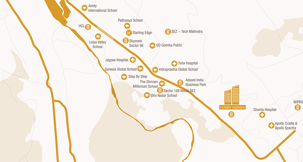 Godrej Jardinia Location Map