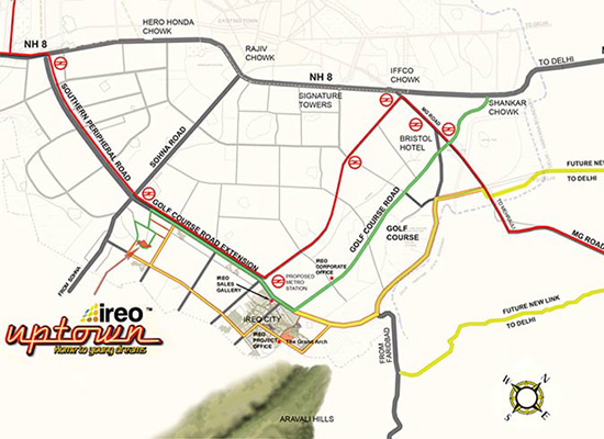 IREO Uptown Location Map