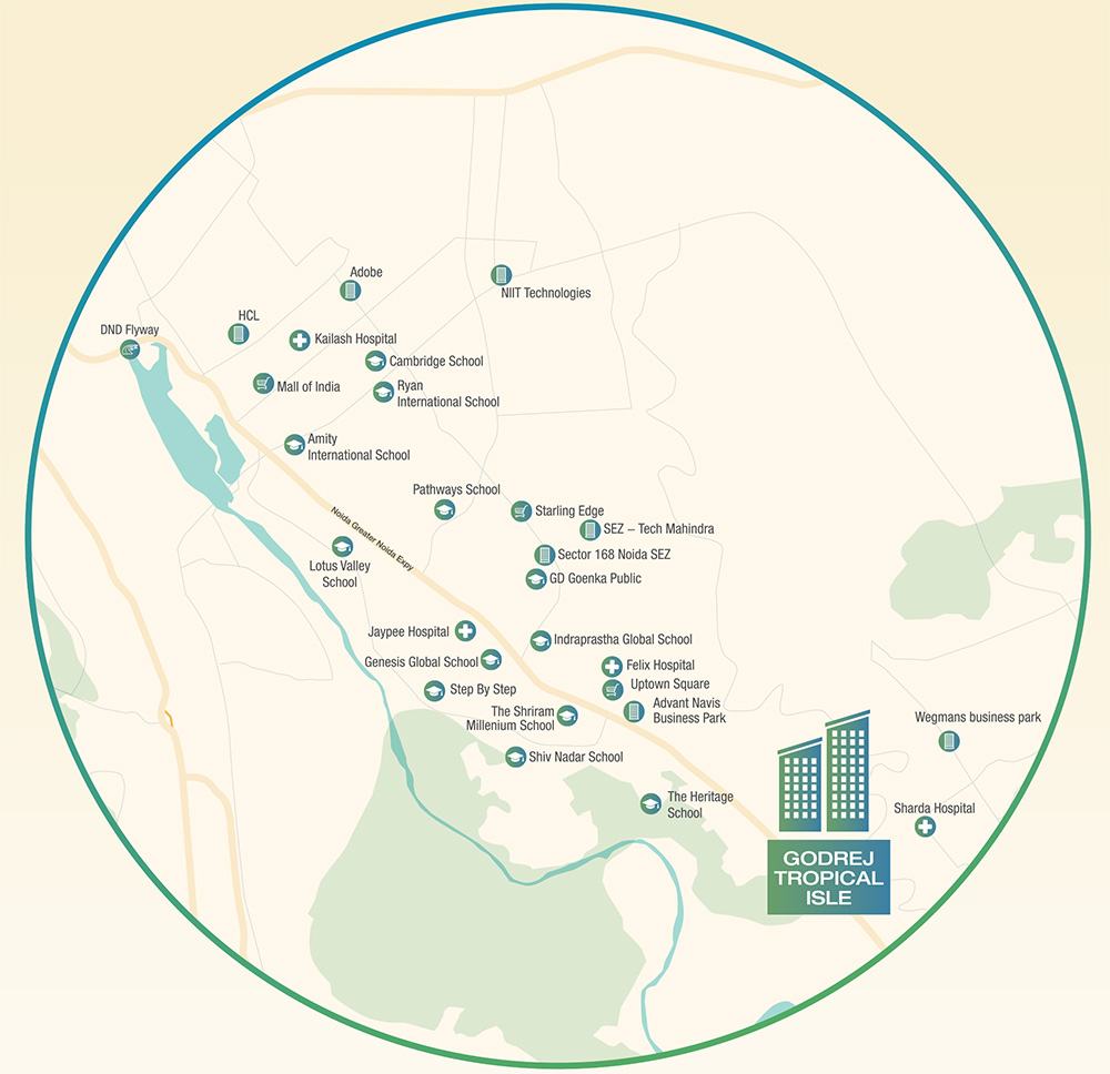 Godrej Tropical Isle Location Map