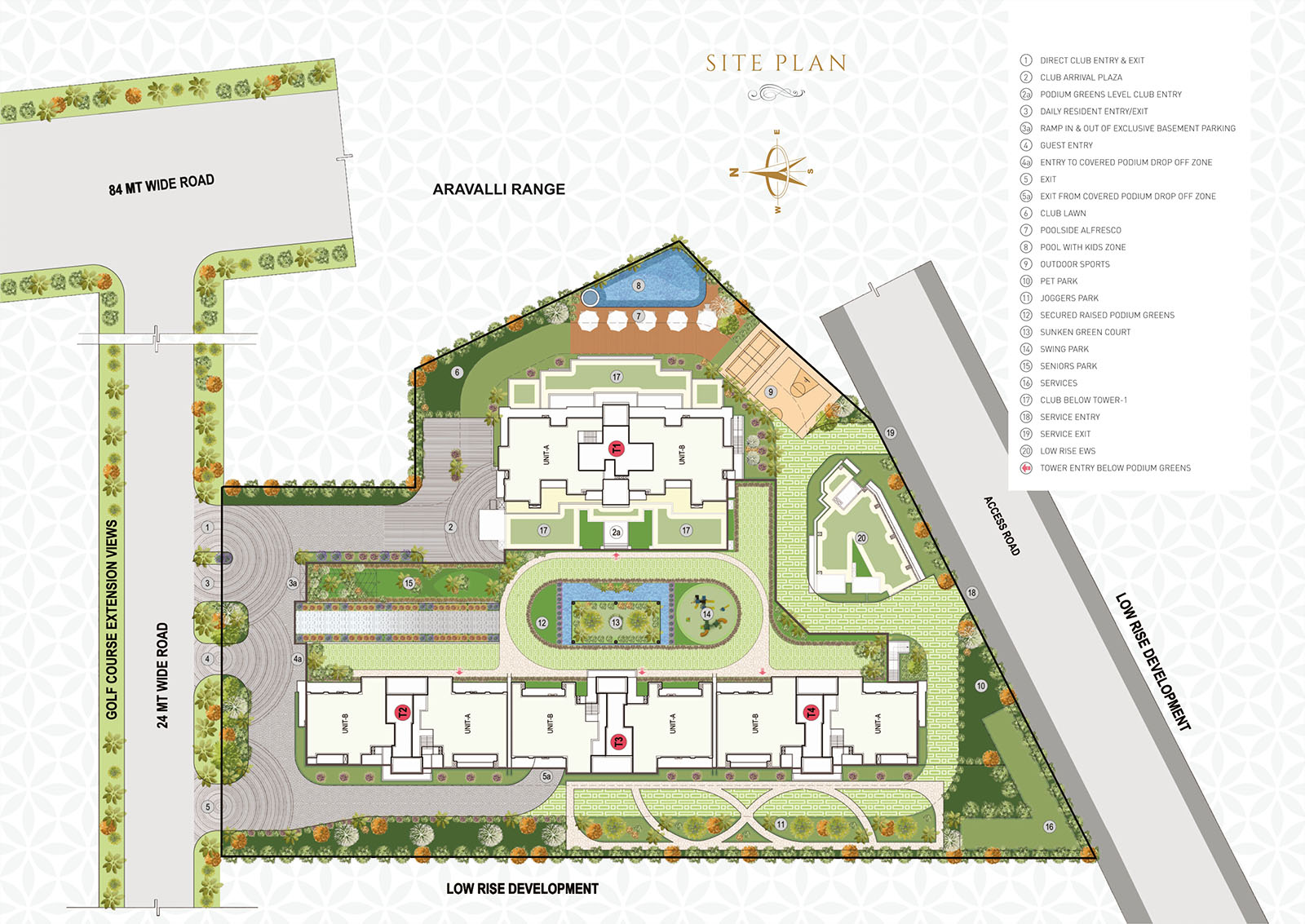 Master Plan AnantRaj The Estate Residences