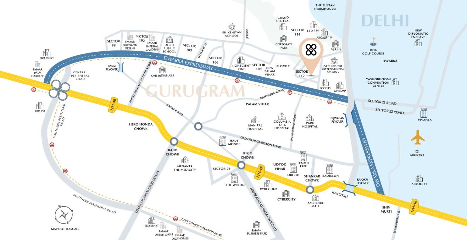 Emaar The 88 Location Map