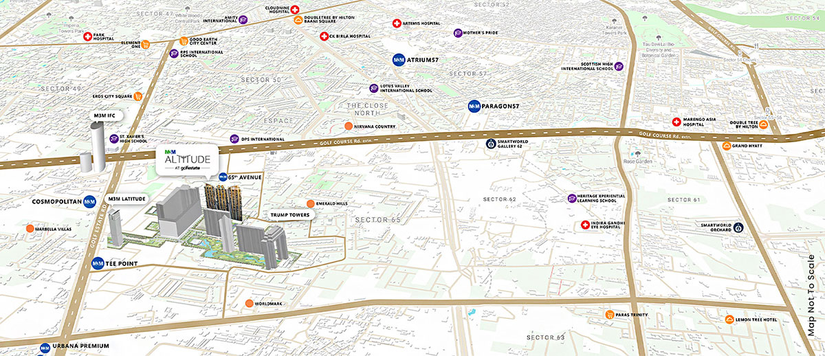 M3M Altitude Location Map
