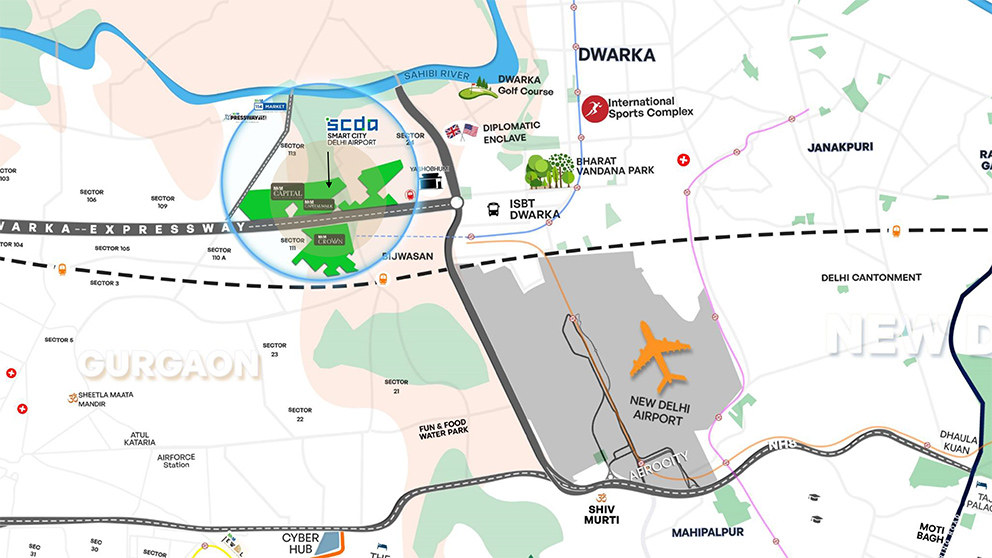 M3M Mansion at SCDA Location Map