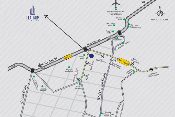Suncity Platinum Towers Location Map