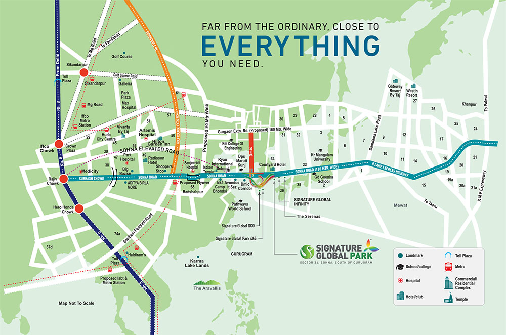 Signature Global Park Location Map