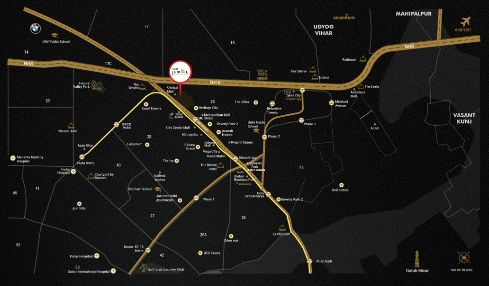 M3M Jewel Location Map