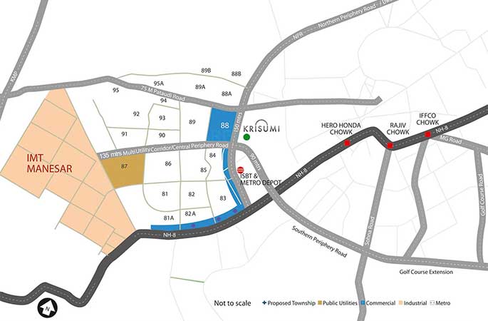 Krisumi Waterfall Suites Location Map