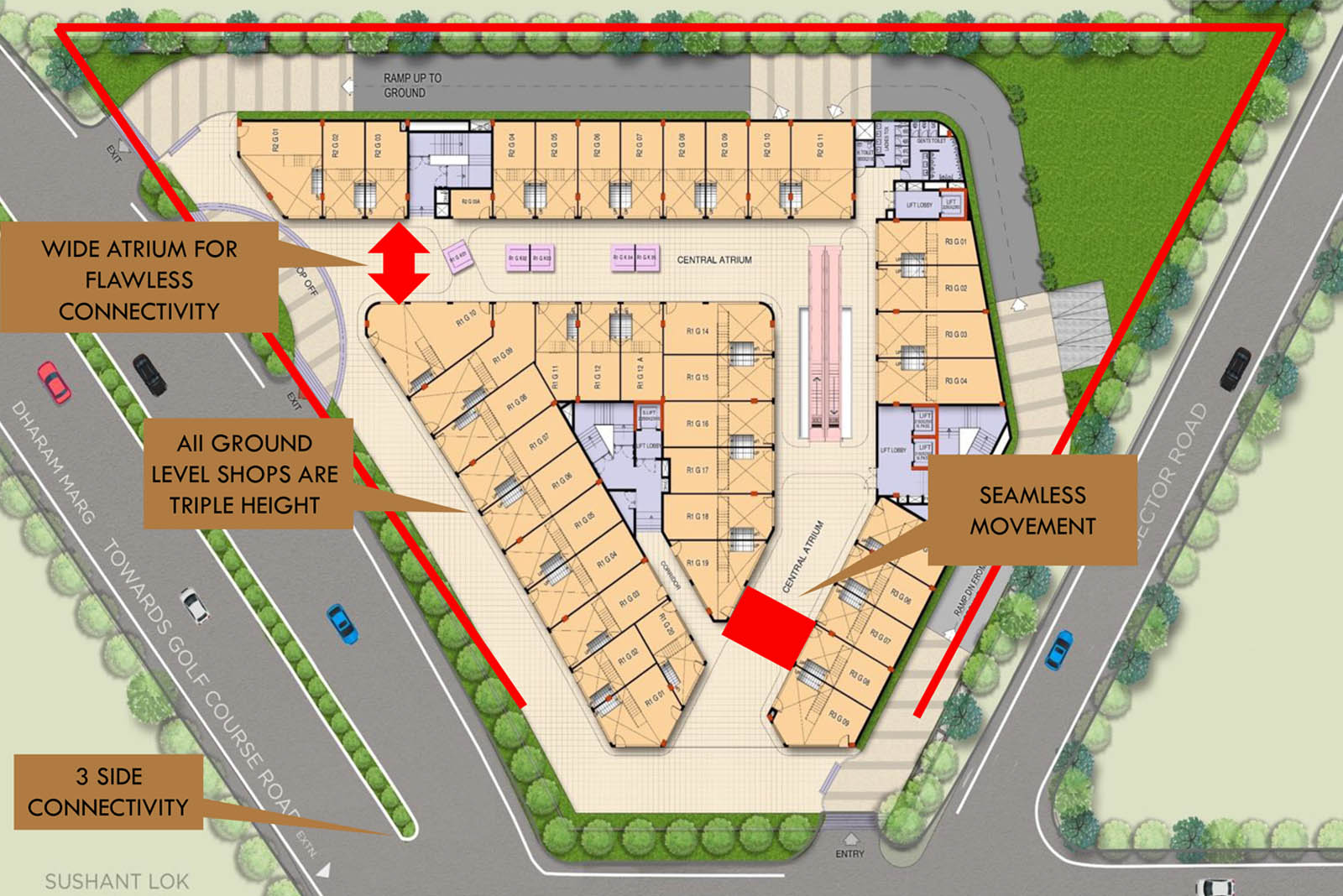 Master Plan M3M Atrium 57