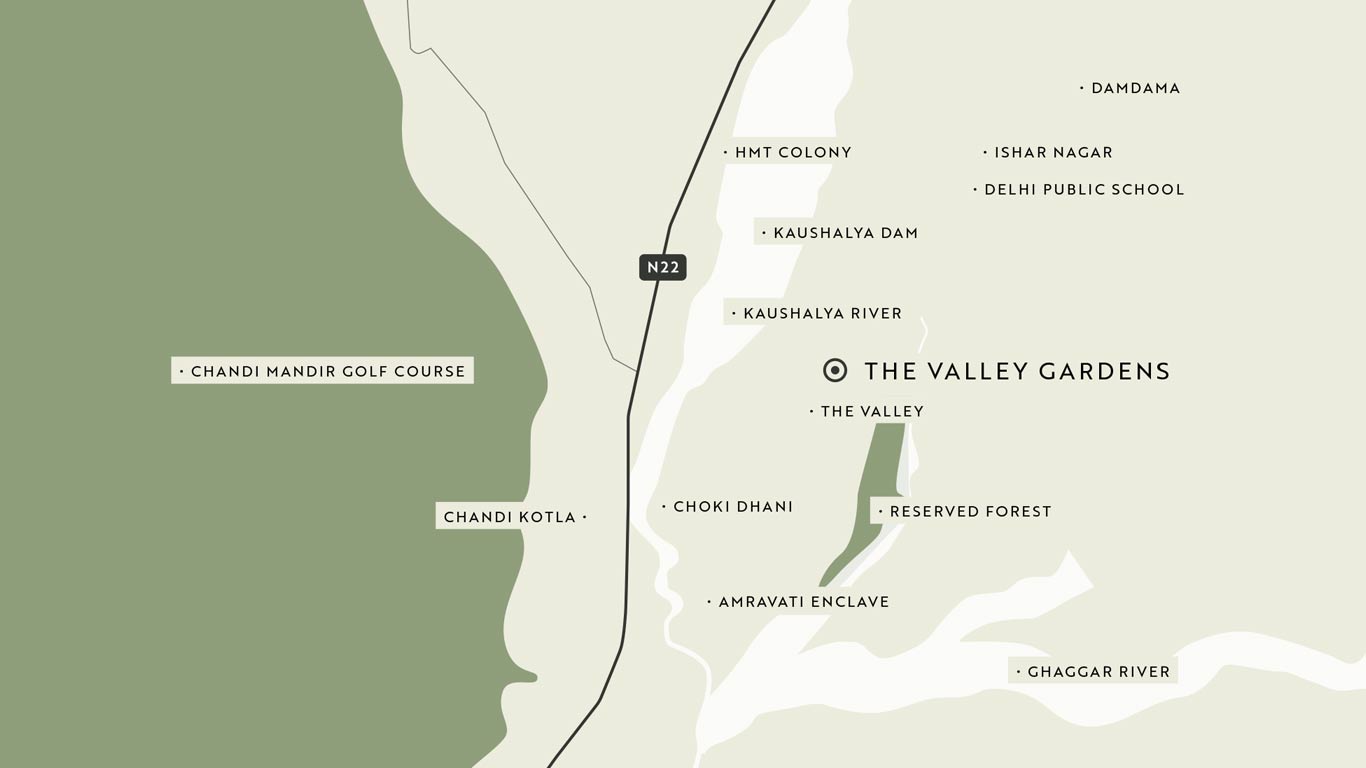 DLF The Valley Gardens Location Map
