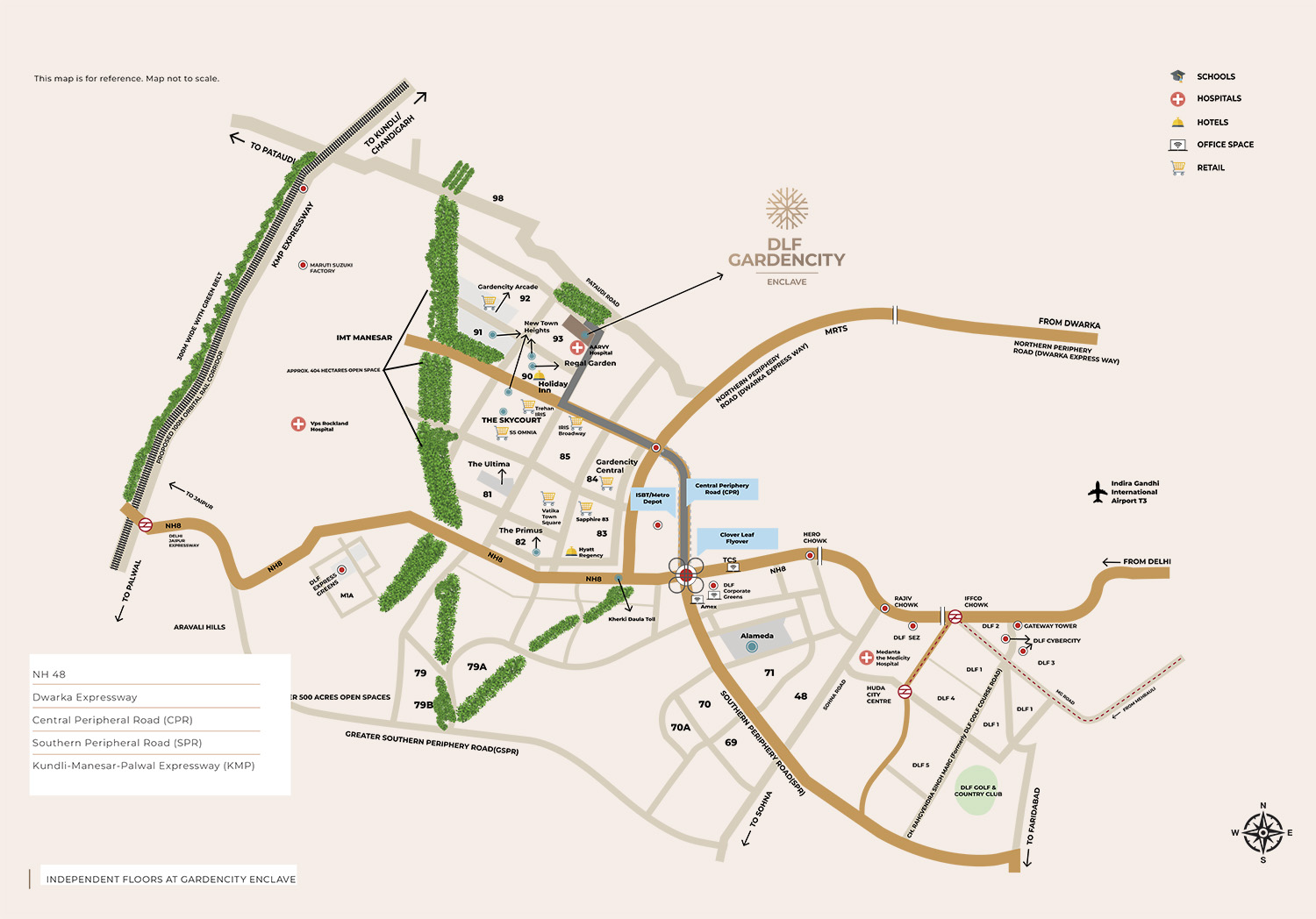 DLF Gardencity Enclave Location Map