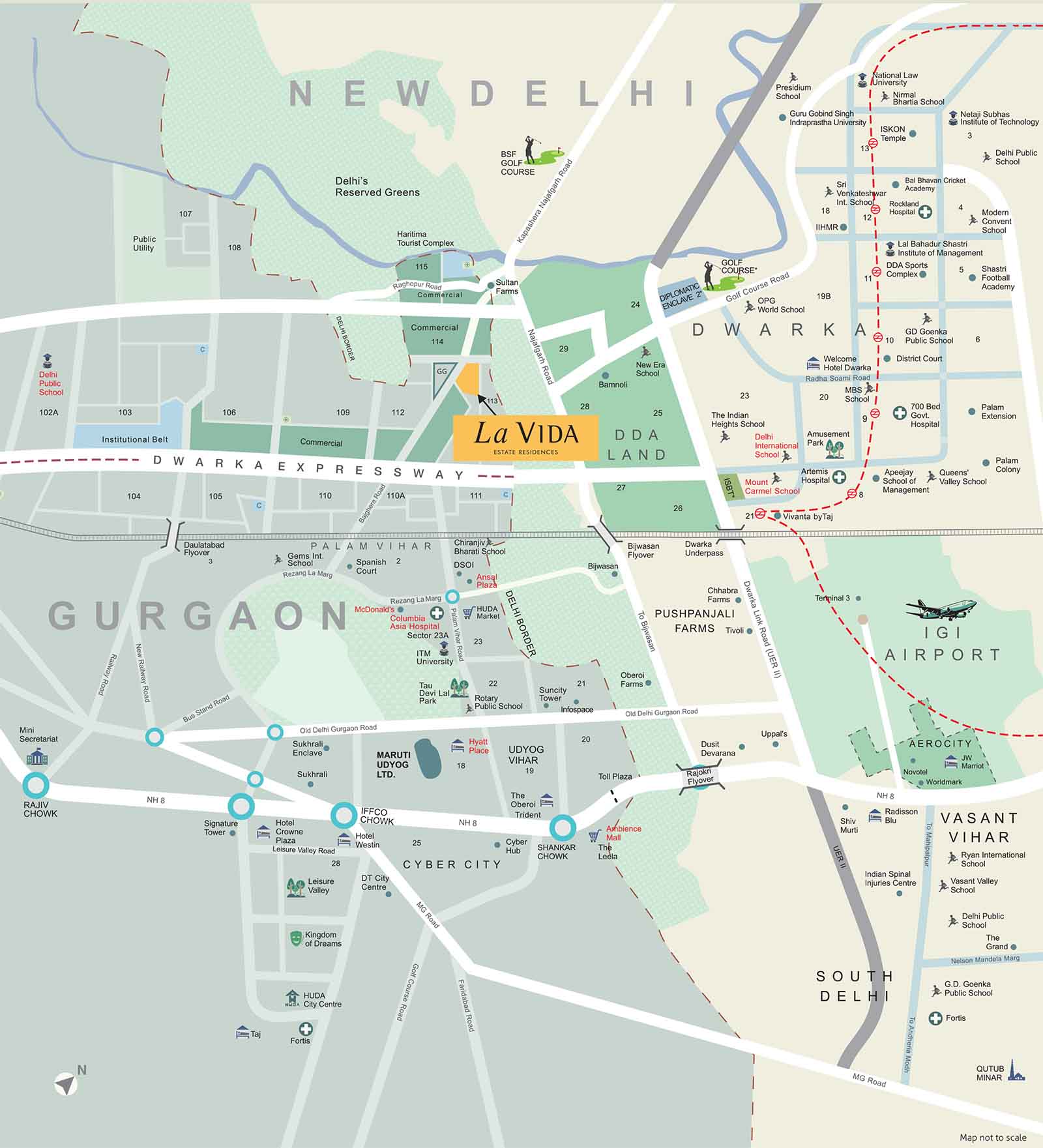 TATA La Vida Location Map