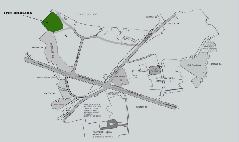 DLF The Aralias Location Map