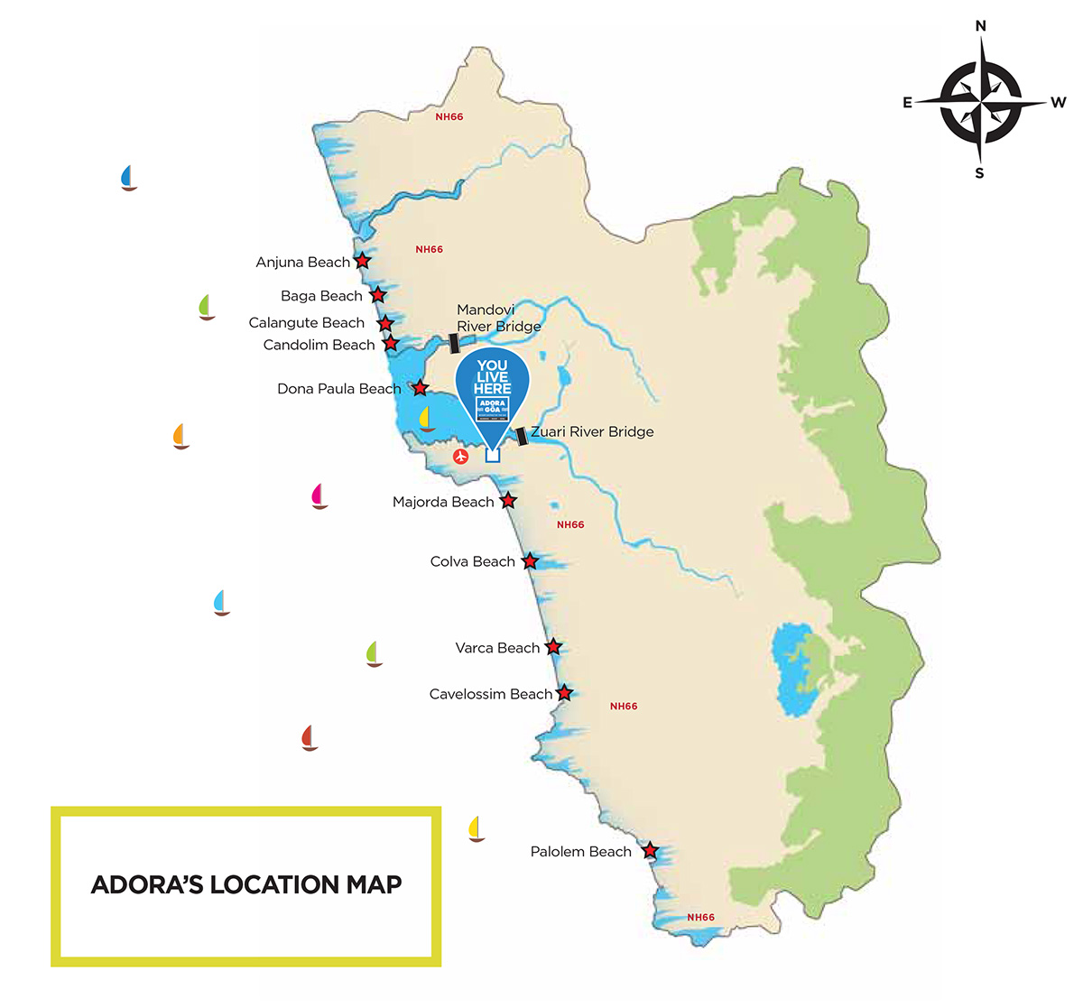 Provident Adora De Goa Location Map
