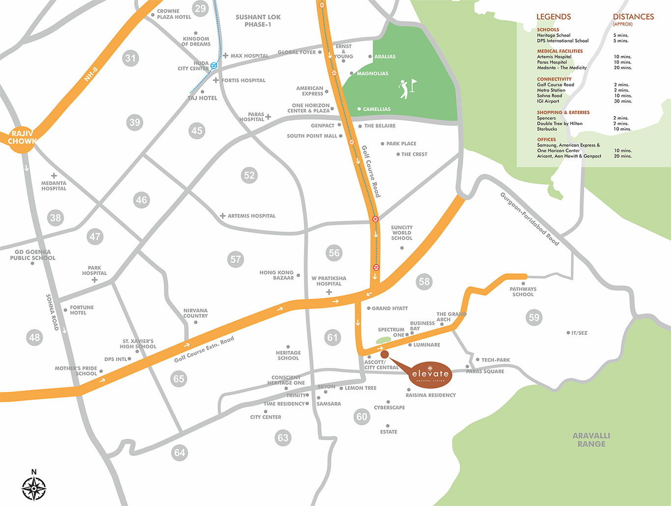 Conscient Hines Elevate Location Map