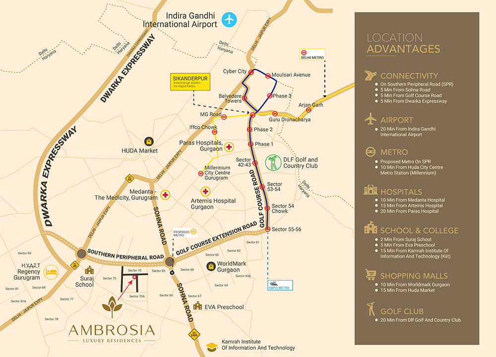 Vardhman Samisha Ambrosia Location Map