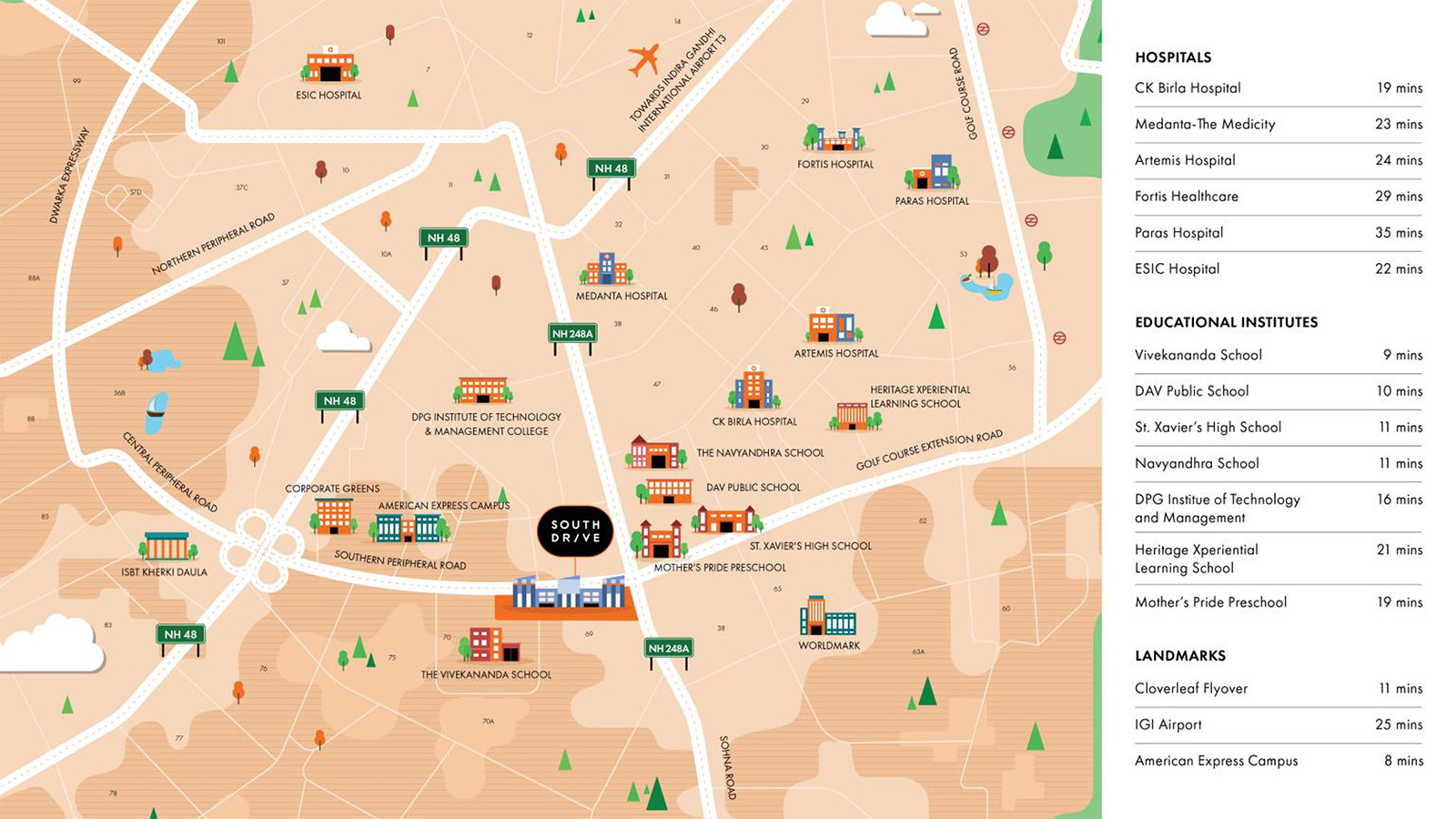 Aarize South Drive Location Map