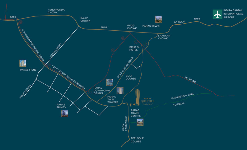 Paras Quartier Location Map