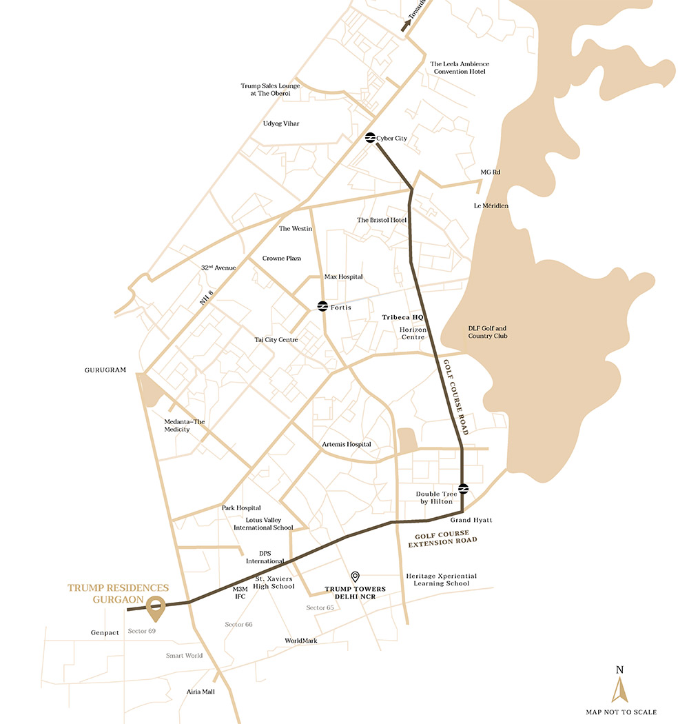 Trump Residences Location Map