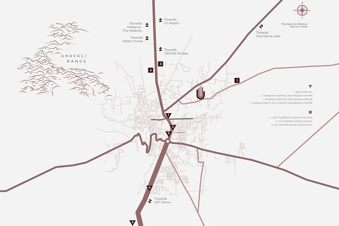 Ganga Realty Tathastu Location Map