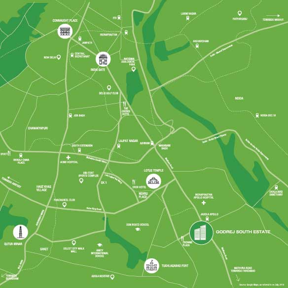 Godrej South Estate Location Map