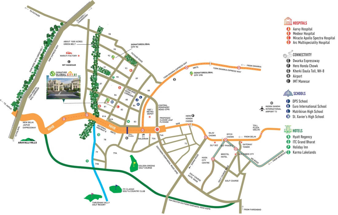 Signature Global City 81 Location Map