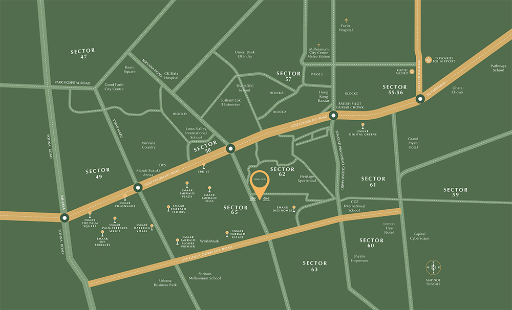 Emaar Urban Oasis Location Map
