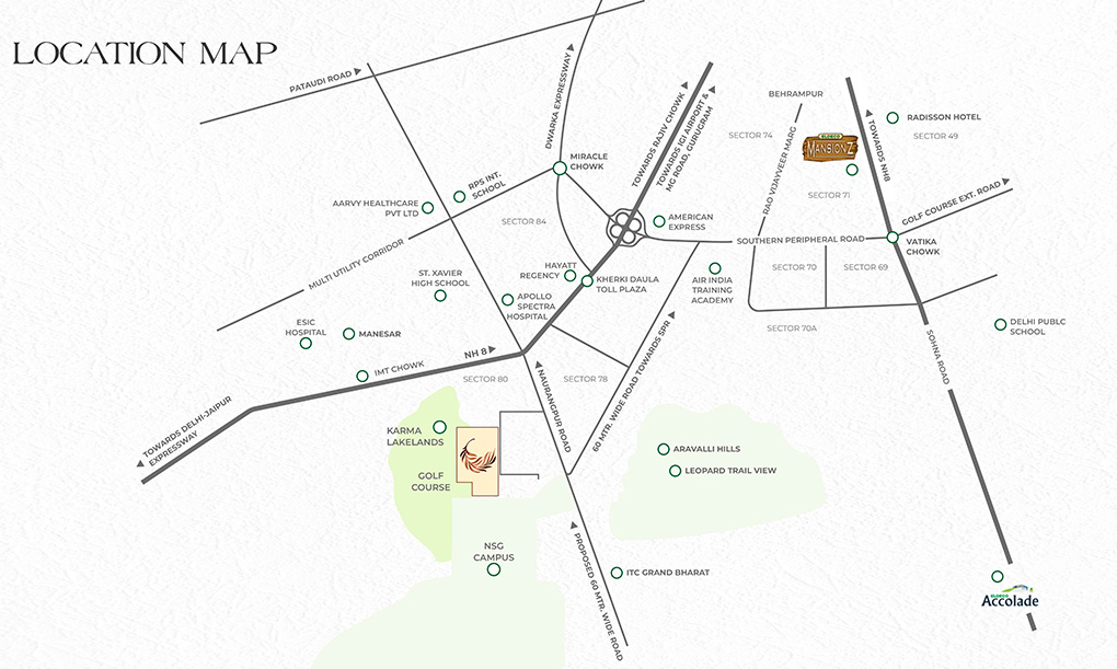 Eldeco Fairway Reserve Location Map