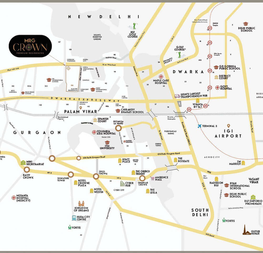 MRG Crown Location Map