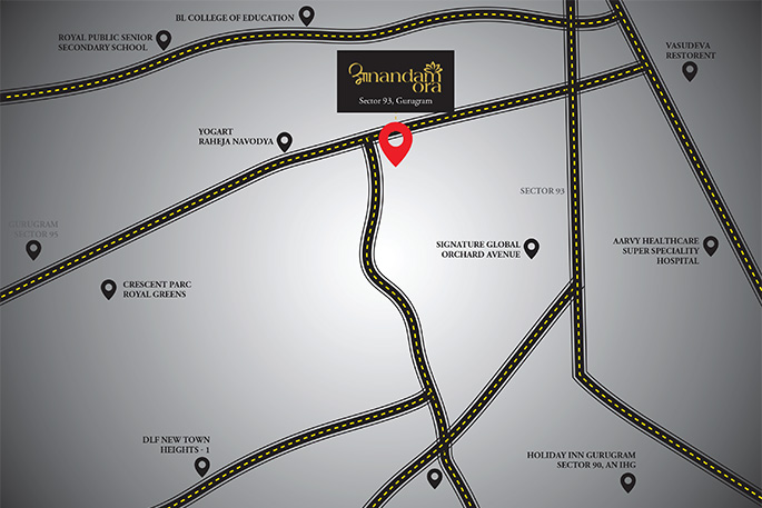 Orris Anandam Ora Location Map