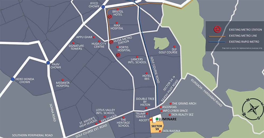 Mahindra Luminare Location Map