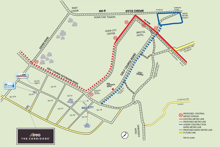 IREO The Corridors Location Map