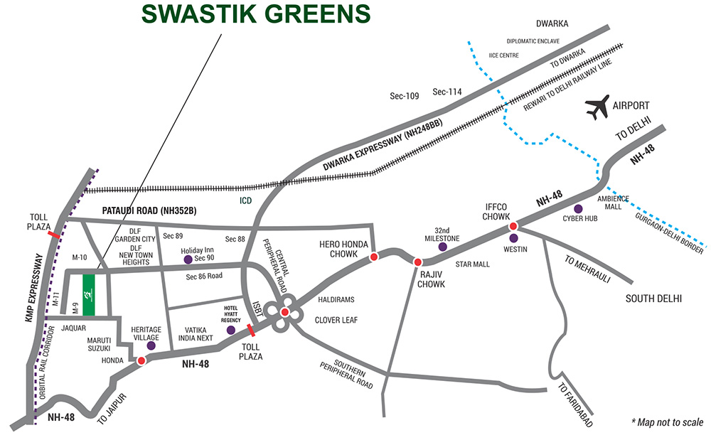 Prominent Swastik Greens Location Map