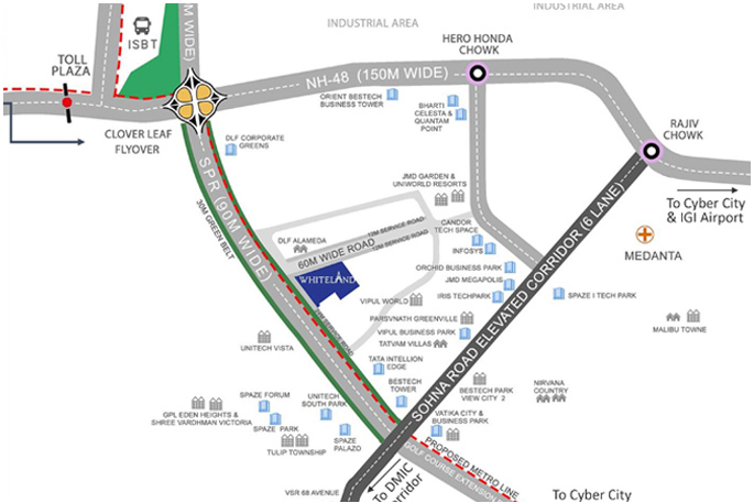 Whiteland Urban Cubes 71 Location Map