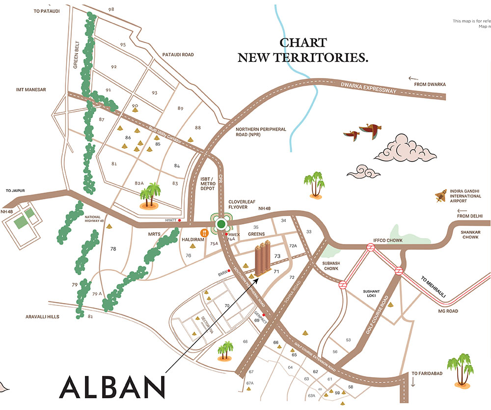 Pyramid Alban Location Map