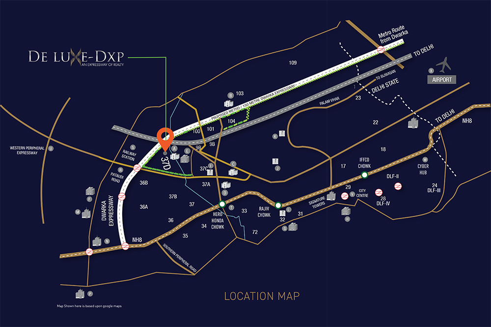 Signature De-Luxe DXP Location Map