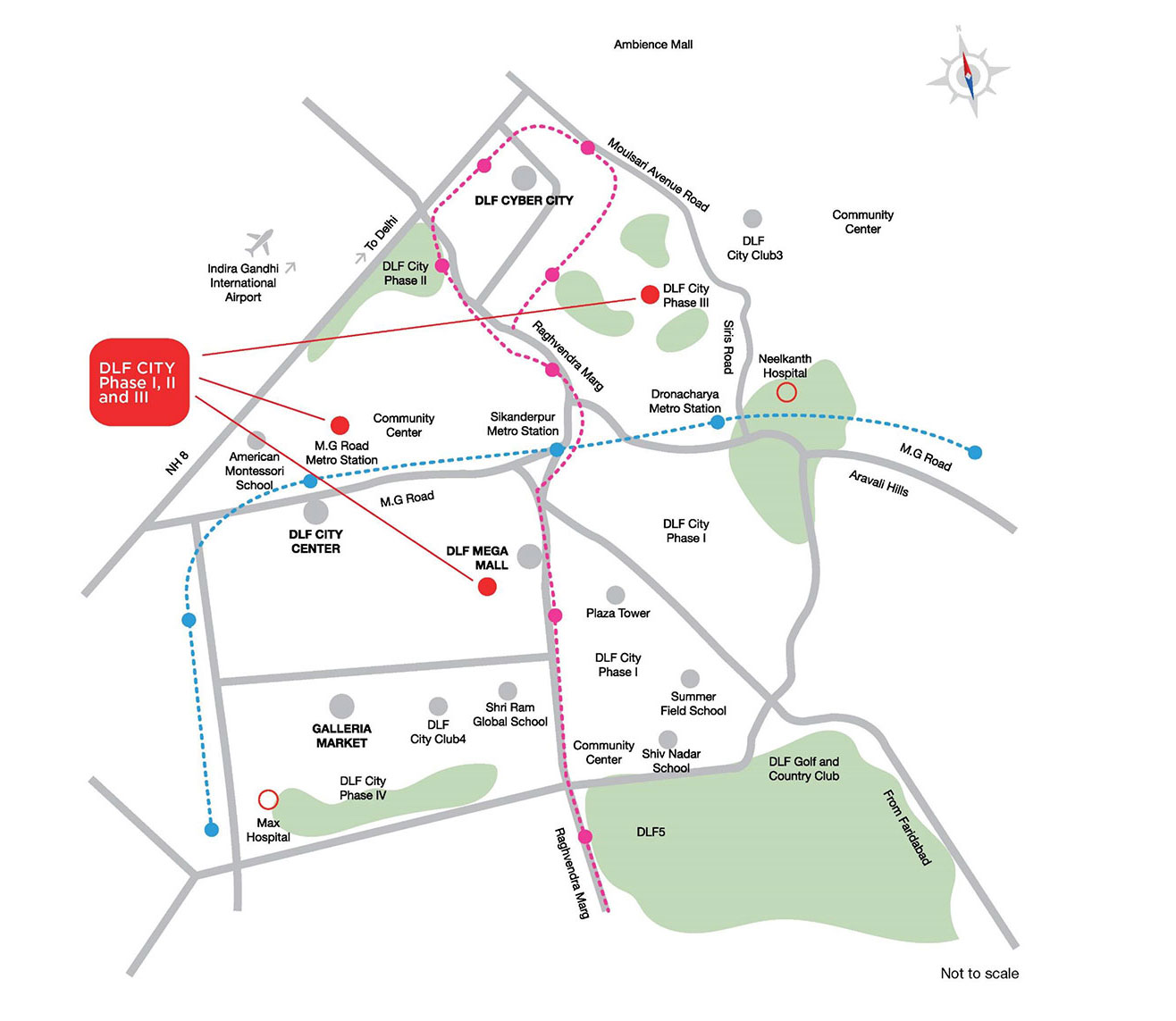 DLF Imperial Residences Location Map