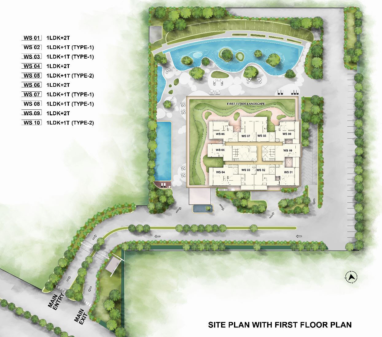 Master Plan Krisumi Waterfall Suites