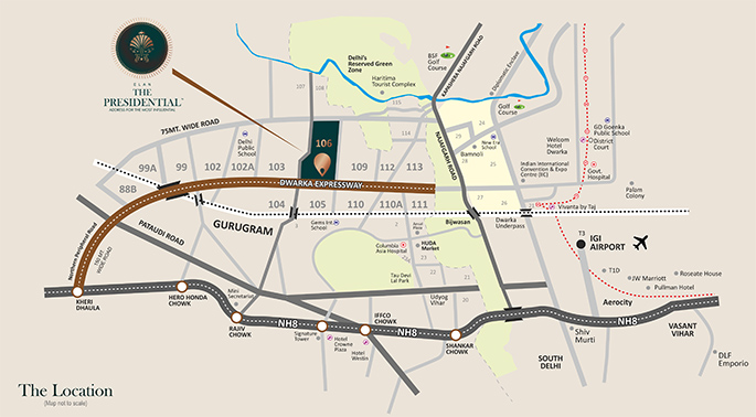 Elan The Presidential Location Map