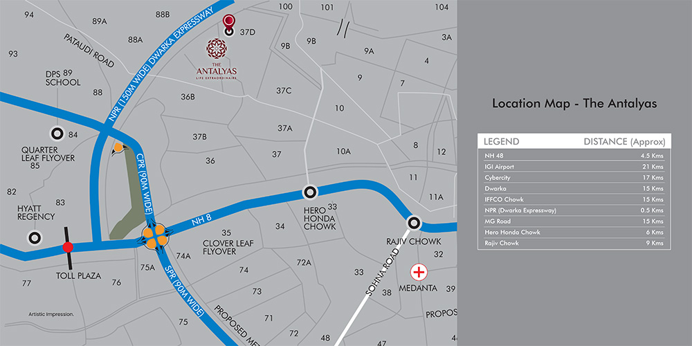 Navraj The Antalyas Location Map