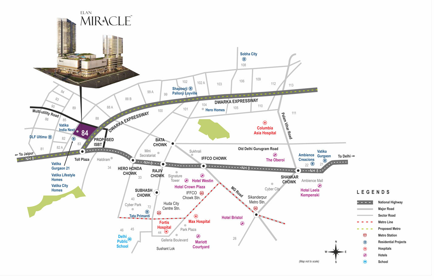 Elan Miracle Location Map