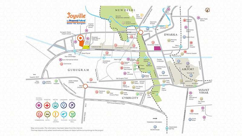 Shapoorji Pallonji Joyville Location Map