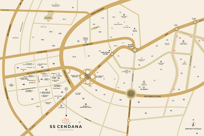SS Group Cendana Location Map