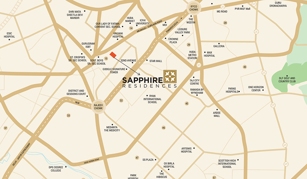 Ameya Sapphire Residences Location Map