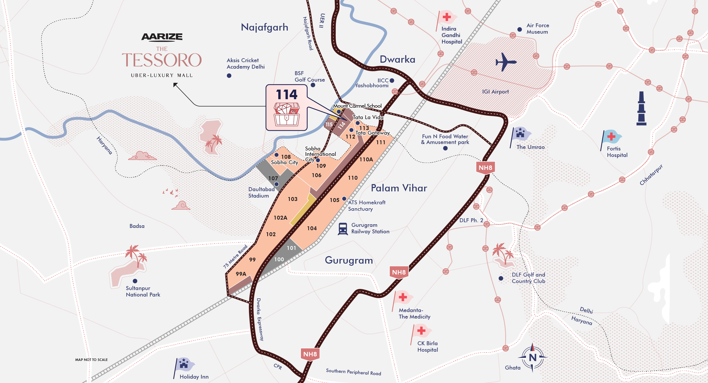 Aarize The Tessoro Location Map