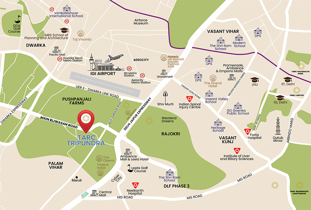 Tarc Tripundra Location Map