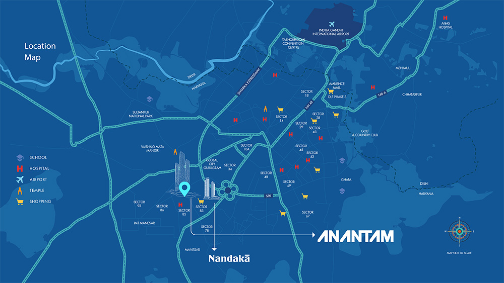 Ganga Realty Anantam Location Map