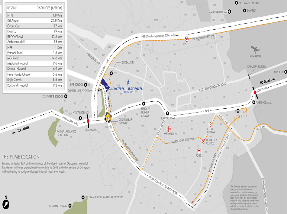 Krisumi Waterfall Residences Location Map