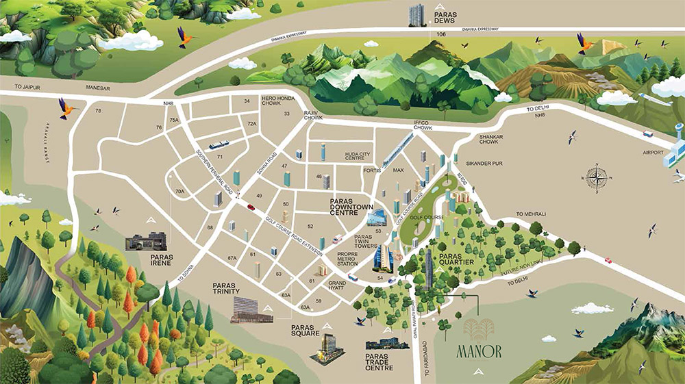 Paras The Manor Location Map