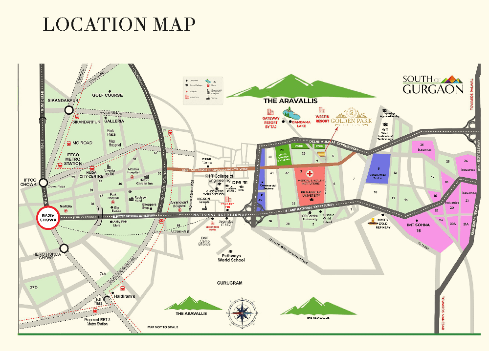 Meffier Infra Golden Park Location Map