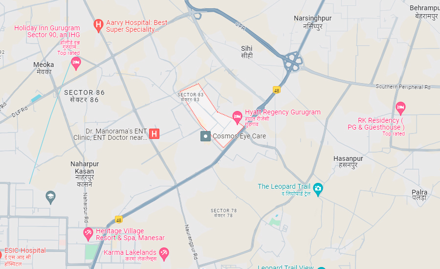Orris Pegasus Atulyam 83 Location Map